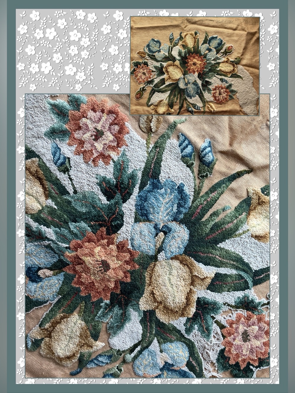 Design: #770 "The Wand of Youth" by Pearl K. McGown Partial Rug Project Incomple